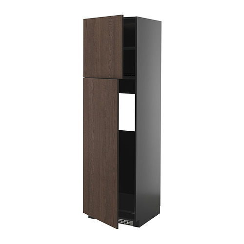 METOD high cabinet for fridge w 2 doors