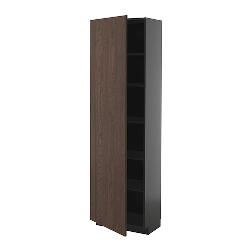 METOD high cabinet with shelves