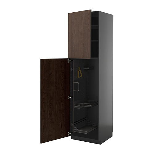 METOD high cabinet with cleaning interior