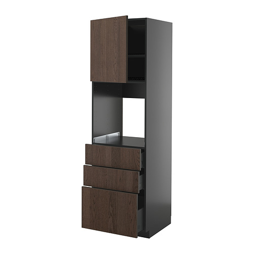 METOD/KNIVSHULT high cab f oven w door/3 drawers