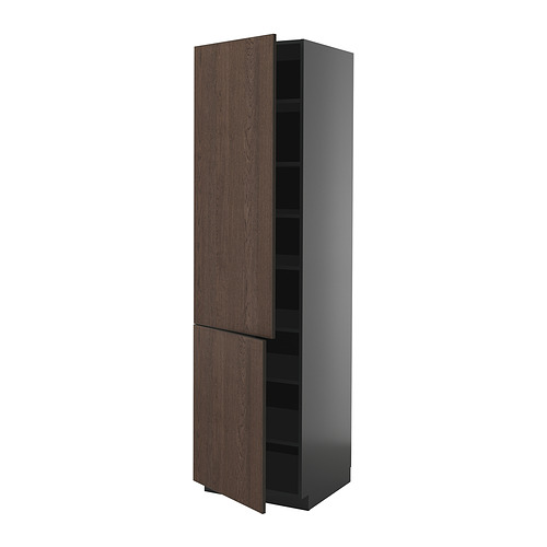 METOD high cabinet with shelves/2 doors