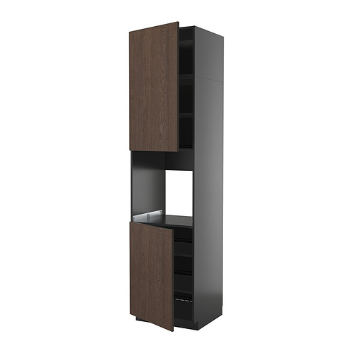 METOD high cab f oven w 2 doors/shelves