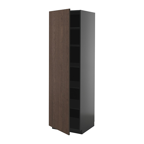 METOD high cabinet with shelves
