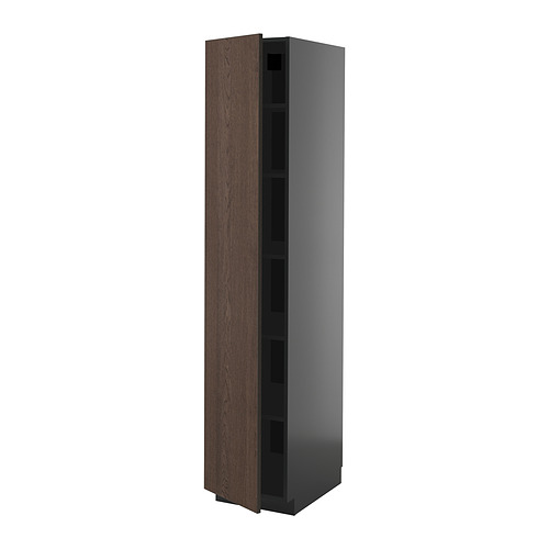 METOD high cabinet with shelves