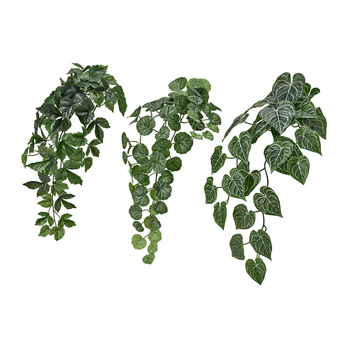 FEJKA, artificial plant, set of 3