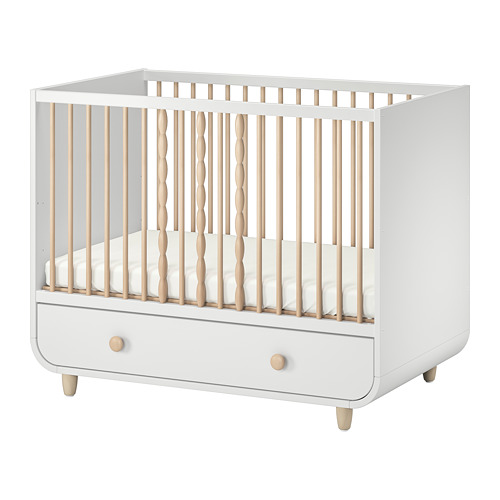 MYLLRA, cot with drawer