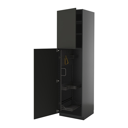 METOD high cabinet with cleaning interior