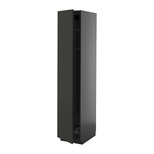 METOD high cabinet w shelves/wire basket