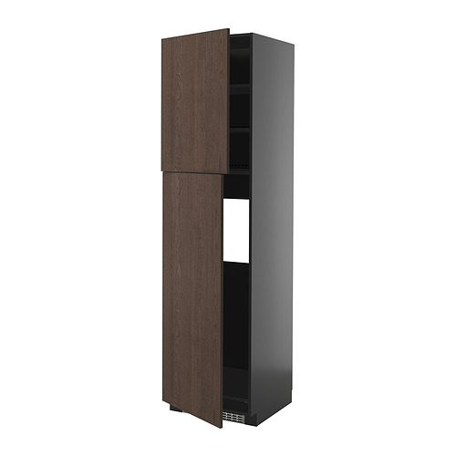 METOD high cabinet for fridge w 2 doors