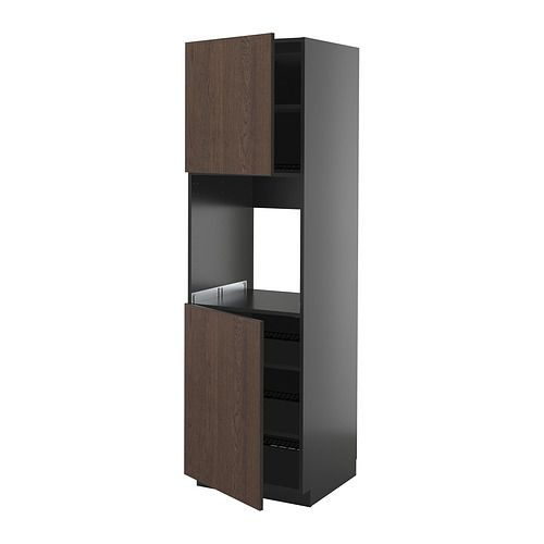 METOD high cab f oven w 2 doors/shelves