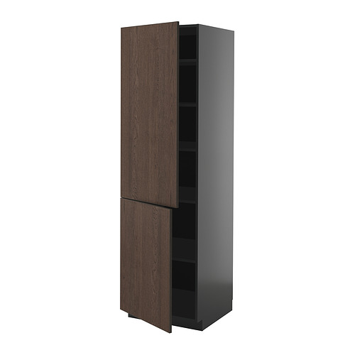 METOD high cabinet with shelves/2 doors