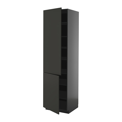 METOD high cabinet with shelves/2 doors