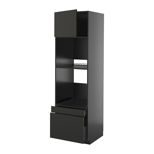 METOD/KNIVSHULT, hár skápur f/ofn/örb-/ofn m/hu/2skú