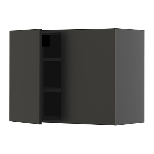 METOD wall cabinet with shelves/2 doors