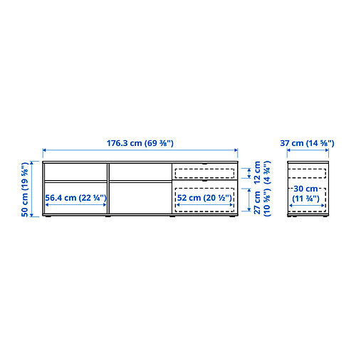 VIHALS TV/storage combination