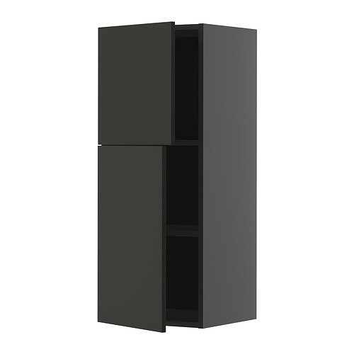 METOD wall cabinet with shelves/2 doors