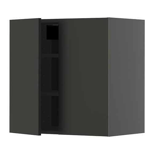 METOD wall cabinet with shelves/2 doors