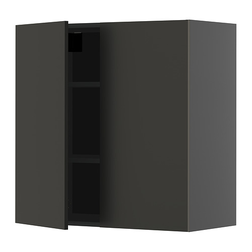 METOD wall cabinet with shelves/2 doors