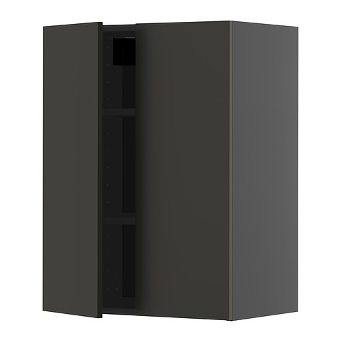 METOD wall cabinet with shelves/2 doors