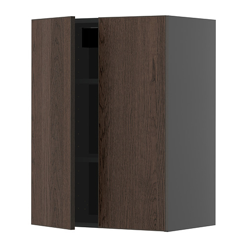 METOD wall cabinet with shelves/2 doors