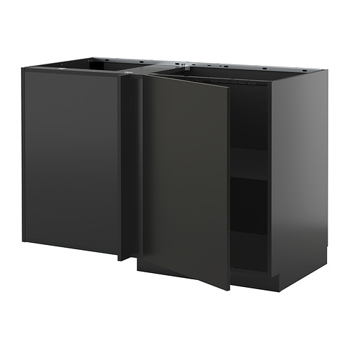 METOD corner base cabinet with shelf