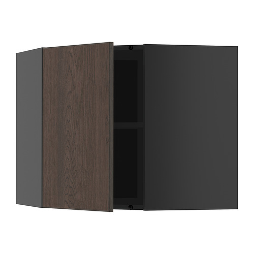 METOD corner wall cabinet with shelves