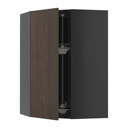 METOD corner wall cabinet with carousel