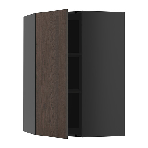 METOD corner wall cabinet with shelves