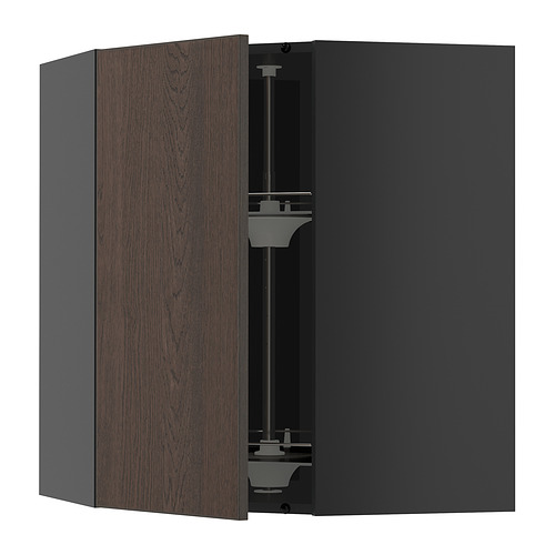 METOD corner wall cabinet with carousel