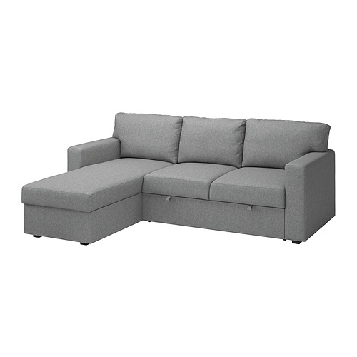 BÅRSLÖV, 3-seat sofa-bed with chaise longue