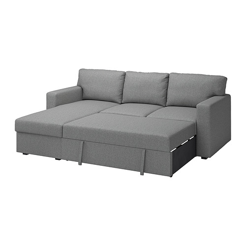 BÅRSLÖV, 3-seat sofa-bed with chaise longue