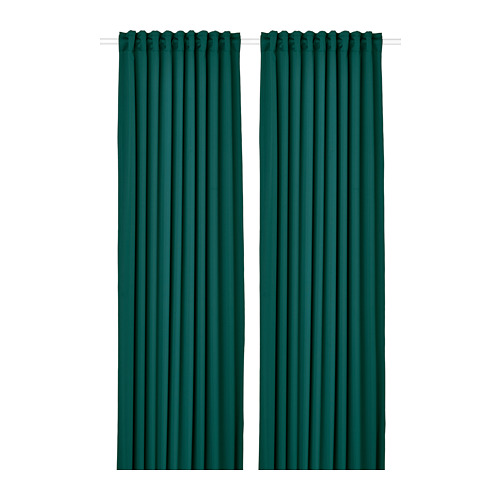 MAJGULL block-out curtains, 1 pair