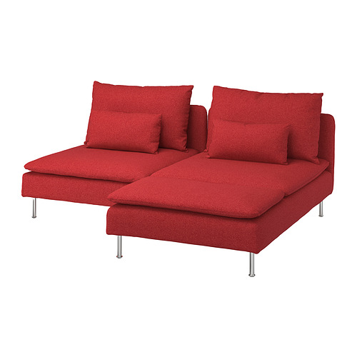 SÖDERHAMN, 2-seat sofa with chaise longue