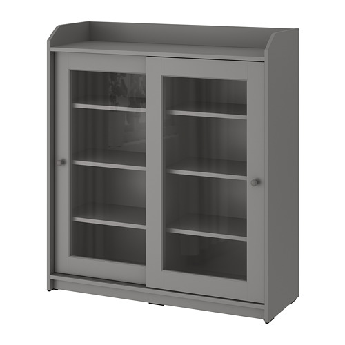 HAUGA, glass-door cabinet