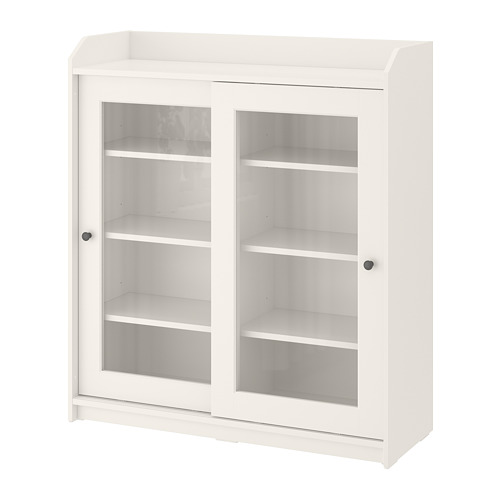 HAUGA, glass-door cabinet