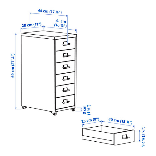 HELMER drawer unit on castors