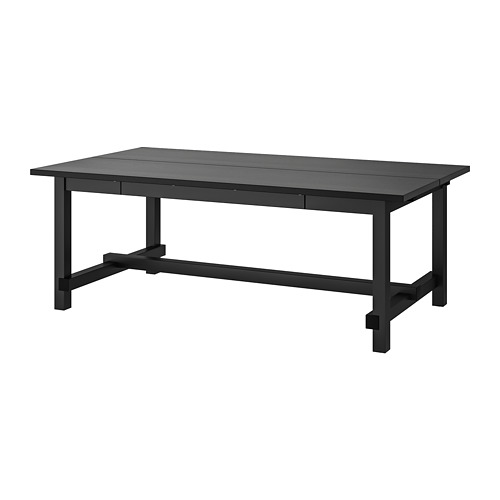 Stækkanlegt borð, 210/289x105 cm, svart