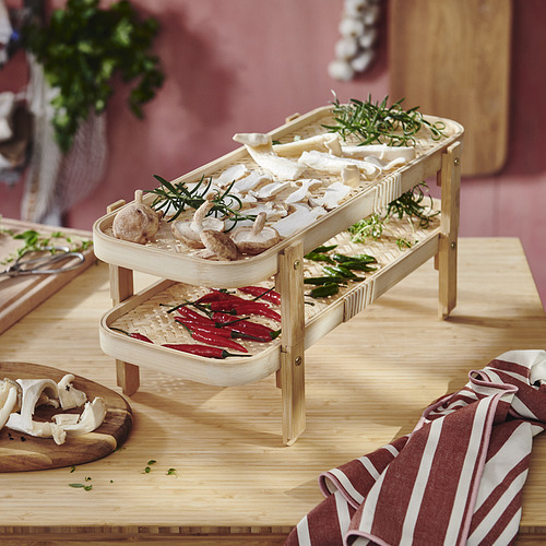 KÖSSEBÄR, food drying rack with 2 trays