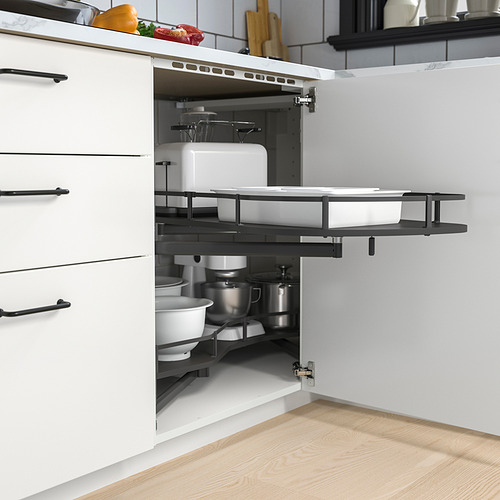 UTRUSTA, crnr base cabinet pull-out fitting
