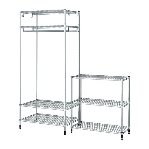 OMAR, shelving unit with clothes rail