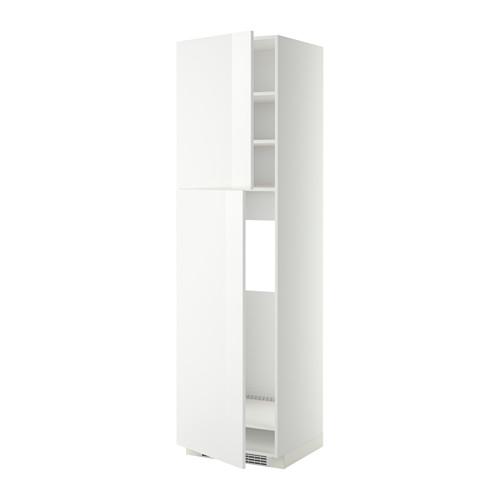 METOD high cabinet for fridge w 2 doors