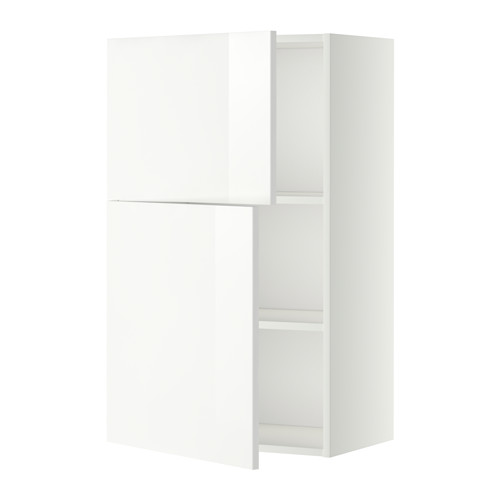 METOD wall cabinet with shelves/2 doors