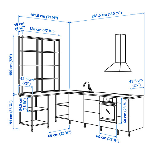 ENHET corner kitchen