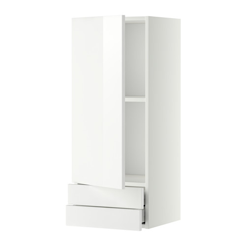 METOD/MAXIMERA wall cabinet with door/2 drawers