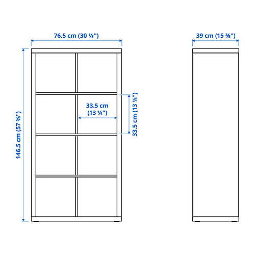 KALLAX shelving unit with 2 inserts