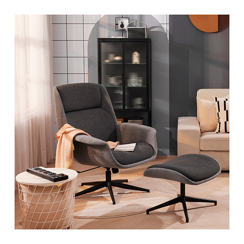 ÄLEBY, armchair with footstool