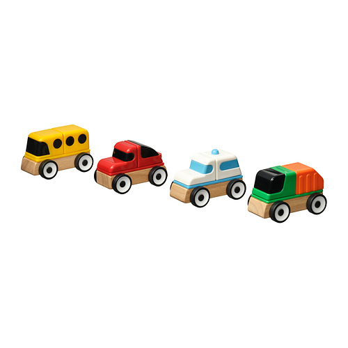 LILLABO, 4-piece vehicle set