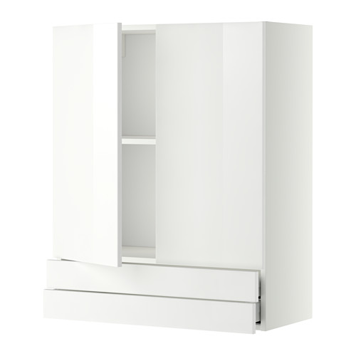 METOD/MAXIMERA wall cabinet w 2 doors/2 drawers