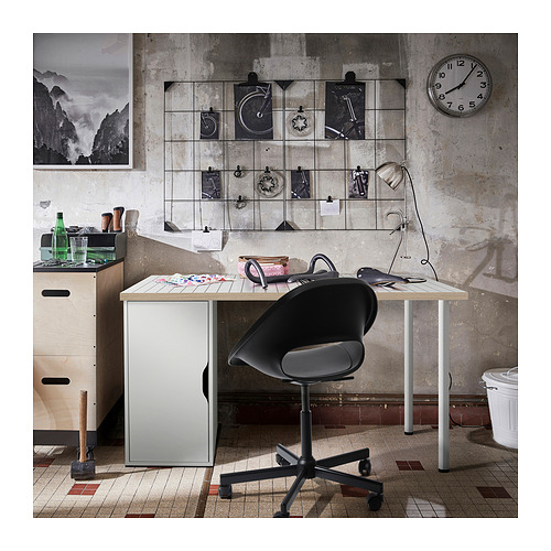 LAGKAPTEN / ALEX Bureau, brun noir/noir, 120x60 cm - IKEA