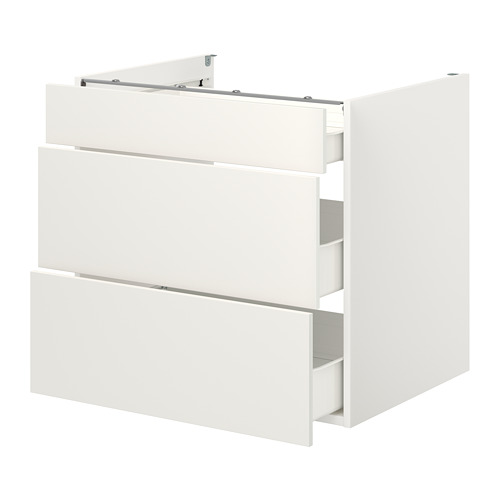 ENHET, base cb w 3 drawers